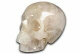 Realistic Rose Quartz Crystal Skull - Brazil #382122-2